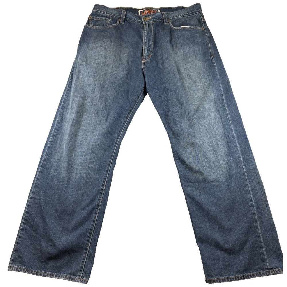 Levi's 569 Loose Straight Jeans W38 L32 Blue Denim Red Tab